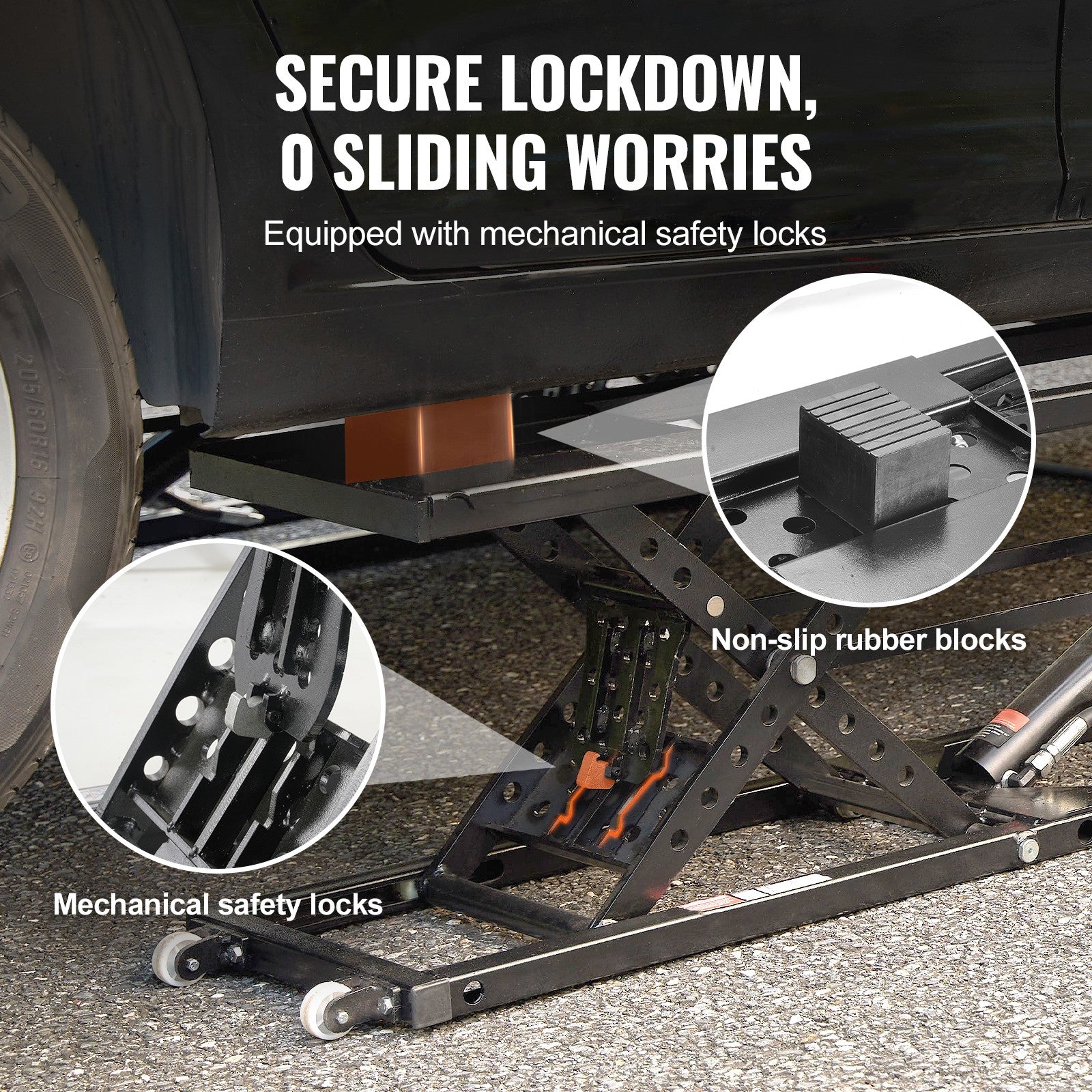 Authentic Portable Car Lift 7000LBS Automatic Jack System 10.2-26.8" Home Garage