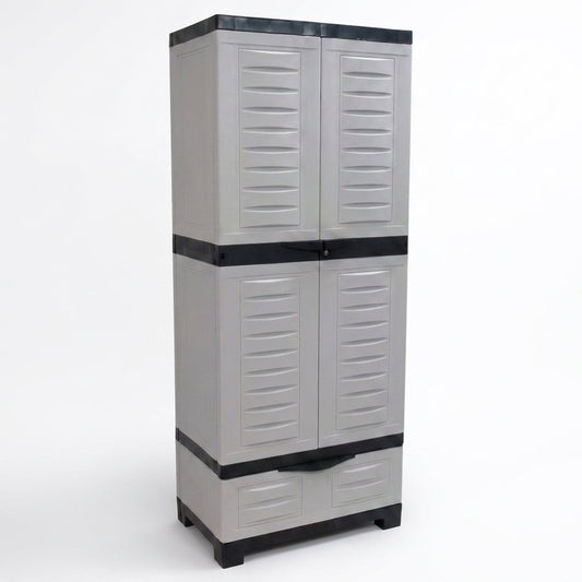 Lockable Storage Cabinet with 3 Adjustable Shelves and Drawer — Studio Shot
