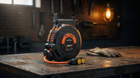 Retractable Extension Cord Reel with 10AWG SJTW Cable and 20A Circuit Breaker — Lifestyle