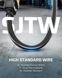20Amp Retractable Extension Cord Reel, 30FT 2500W Heavy Duty Power Cord Reel, 10AWG/3C SJTW Industrial Cable, 4 Grounded Outlets, 180° Swivel Bracket for Garage Workshop Construction Site